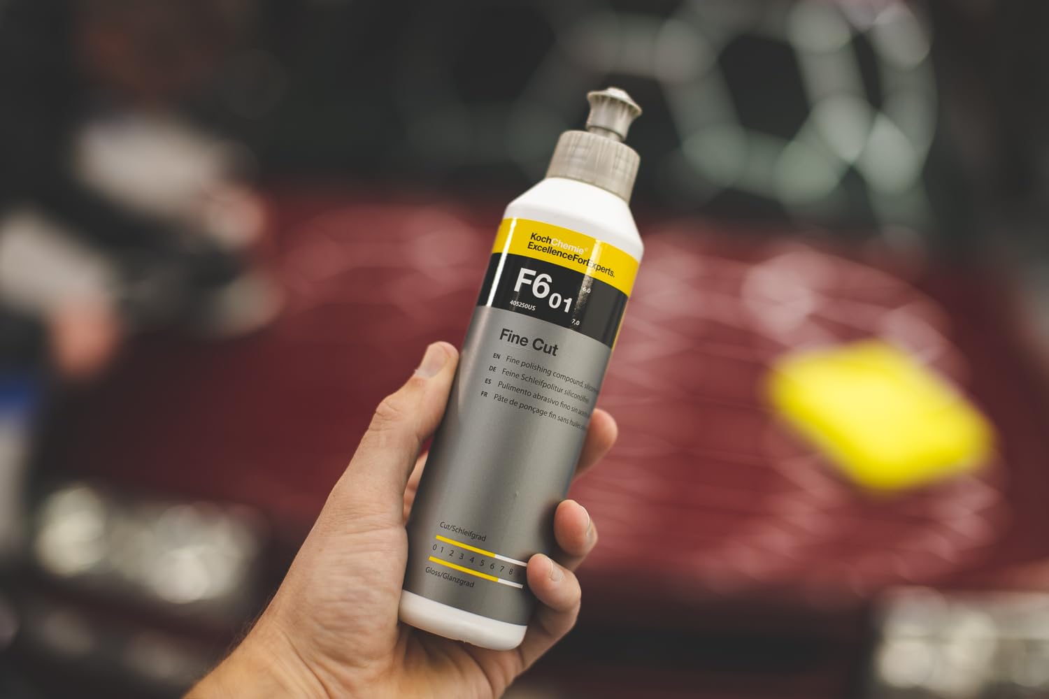 KOCHCHEMIE Fine Cut Polishing Compound - Silicone-Oil-Free; Designed for All Paint Types; for Removing Medium to Heavy Defects, Scratches, and Sanding Marks Up to 2500 Grade (250 milliliters) - Image 6