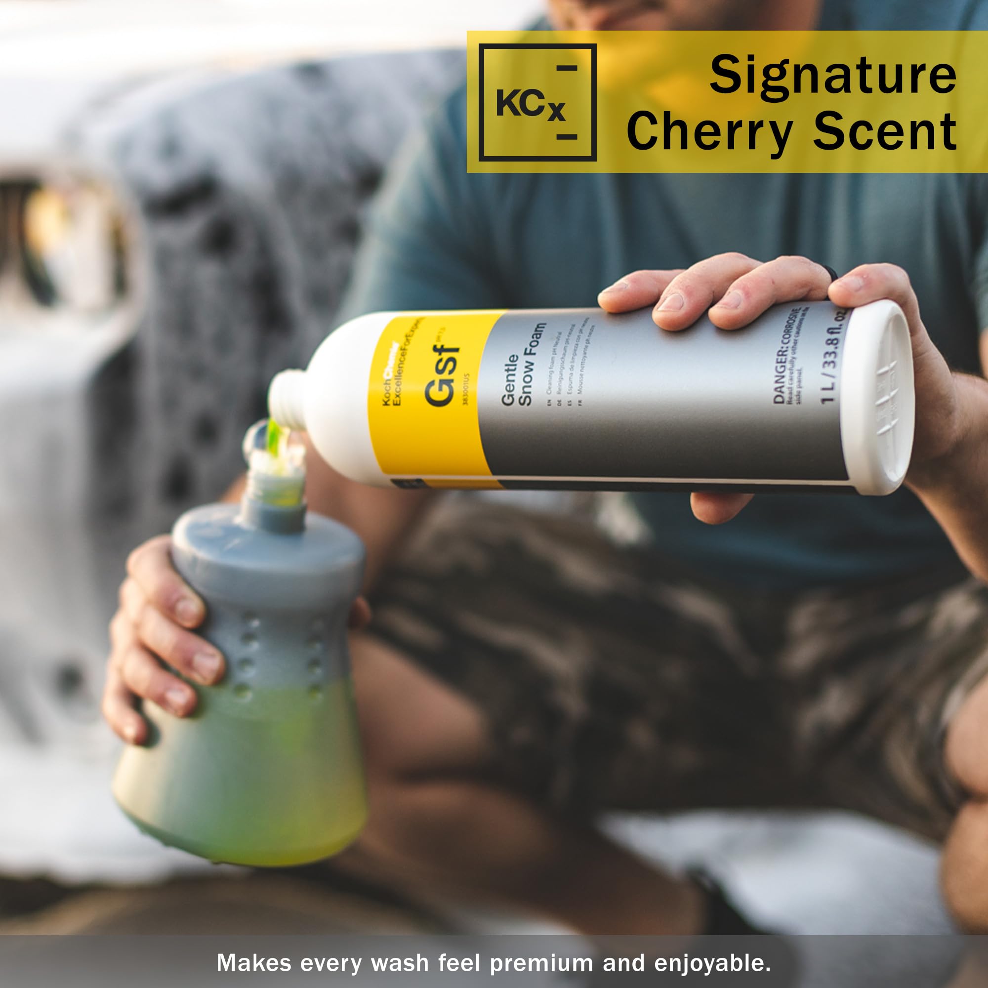 KOCHCHEMIE Gentle Snow Foam - pH Neutral Pre-Cleaning; Works With Foam Cannons & Sprayers; Manual Washing Shampoo; Safe on Existing Wax & Sealed Surfaces; Unique Cherry Fragrance (1 Liter) - Image 9