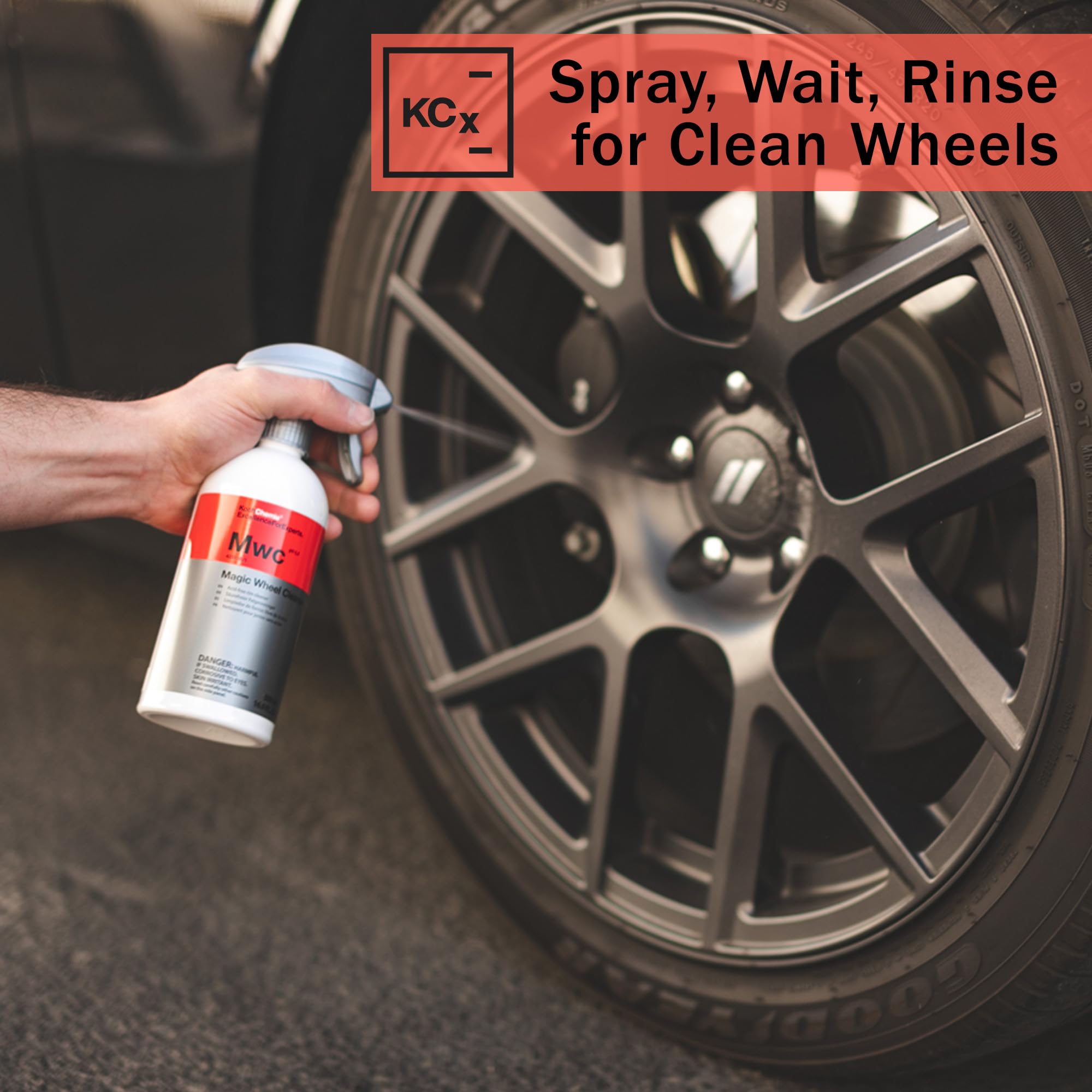 KOCHCHEMIE Magic Wheel Cleaner - Powerful Rim and Rim Well Cleaner; Acid Free, Dissolves Iron Particles Using Visible Red Discoloration, Excellent Adhesion and Viscosity (500 milliliters) - Image 3