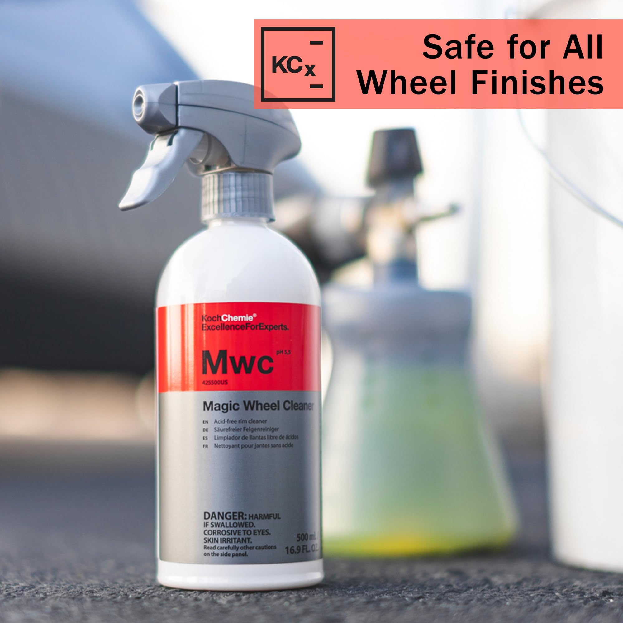 KOCHCHEMIE Magic Wheel Cleaner - Powerful Rim and Rim Well Cleaner; Acid Free, Dissolves Iron Particles Using Visible Red Discoloration, Excellent Adhesion and Viscosity (500 milliliters) - Image 5