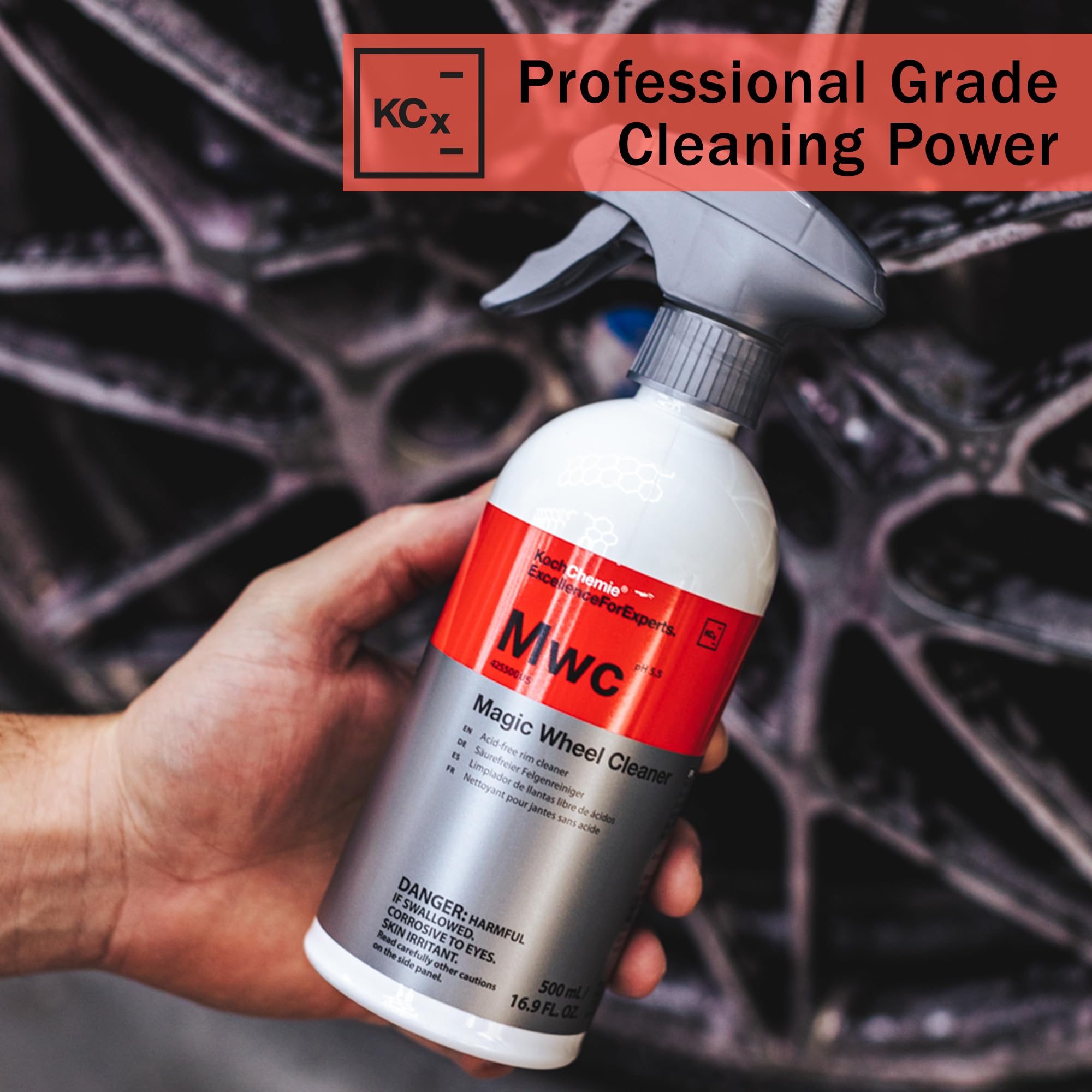 KOCHCHEMIE Magic Wheel Cleaner - Powerful Rim and Rim Well Cleaner; Acid Free, Dissolves Iron Particles Using Visible Red Discoloration, Excellent Adhesion and Viscosity (500 milliliters) - Image 8