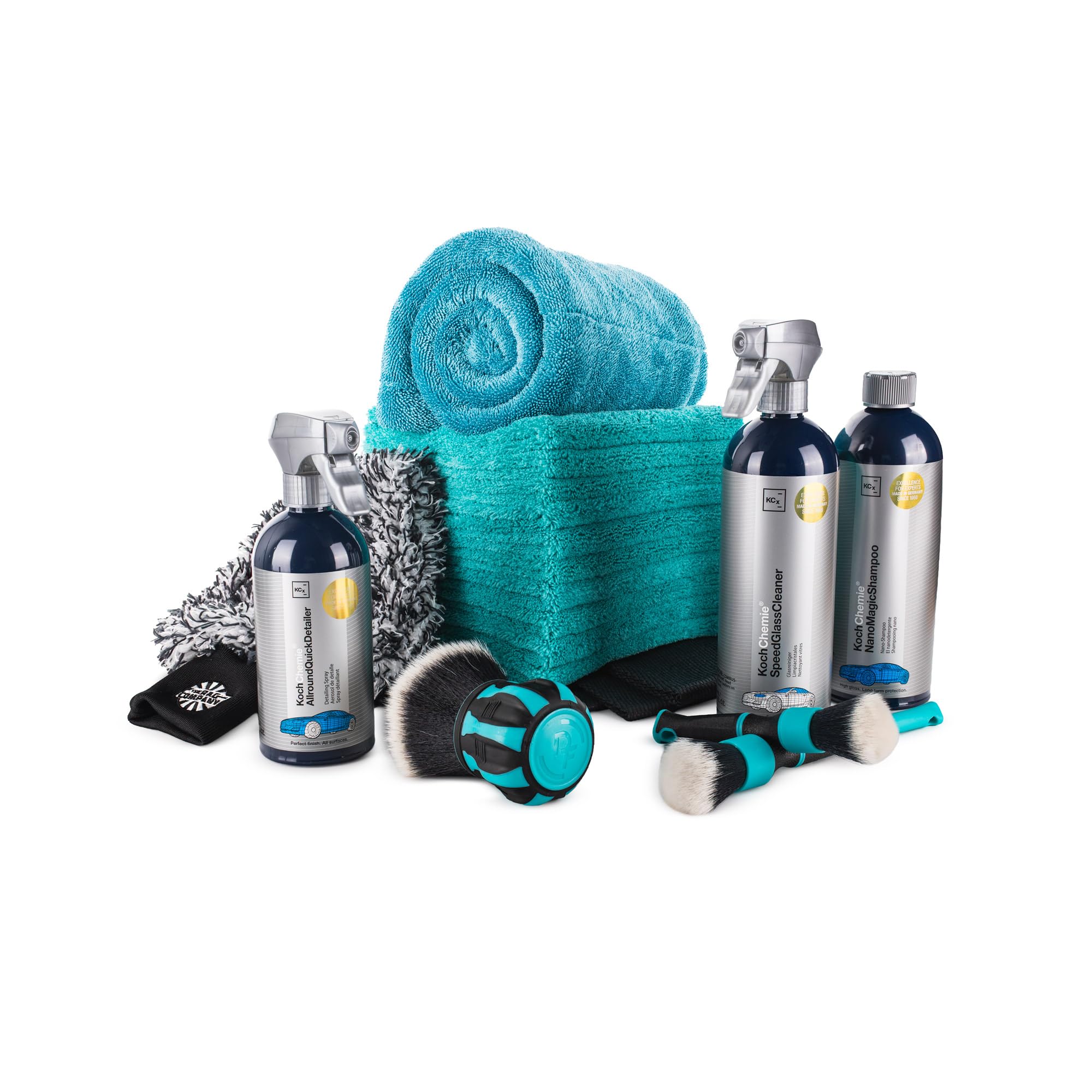The Rag Company - Advanced Exterior Car Wash Seal Protecting Kit - Complete Auto Detailing Kit with Wash Mitt, Wheel & Tire Brush, Drying Towel, Detail Spray & Glass Care - Image 3