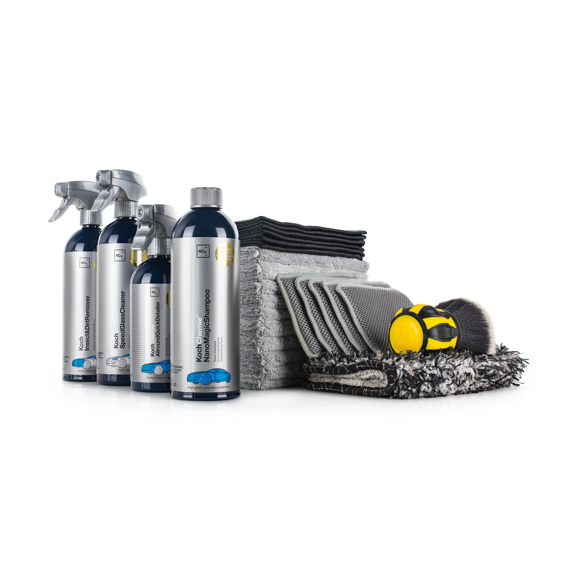 The Rag Company - Bug Scrubber & Exterior Finish Kit - Bug Remover, Nano Car Wash Soap, Quick Detailer, Automotive Glass Cleaner, Wash Mitt, Microfiber Towels & Detail Brush - Image 3