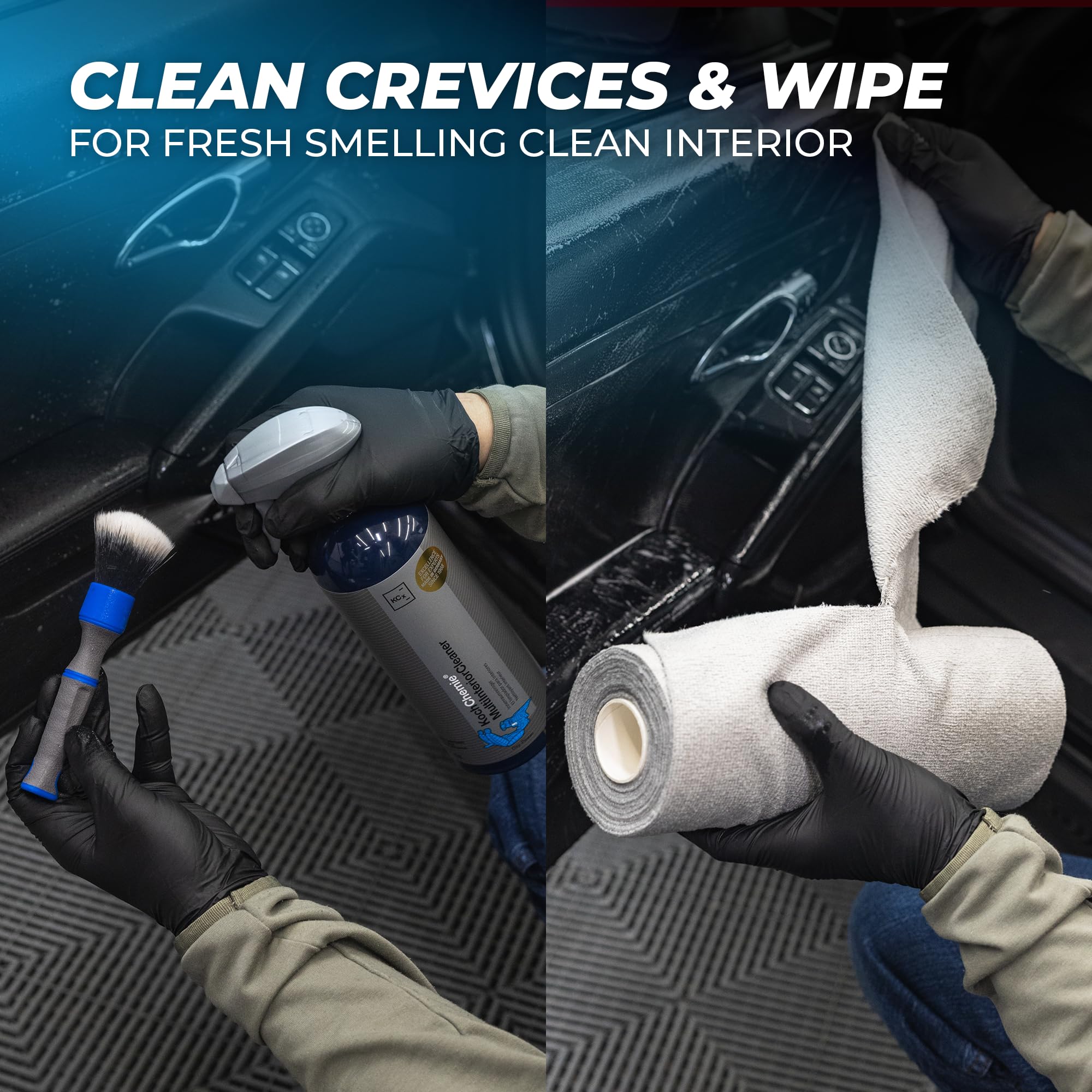 The Rag Company - Complete Leather & Interior Car Cleaning Kit - Includes Glass and Interior Cleaners, Leather Care, Microfiber Towels, Brushes and Scrubbers, Cloths, Applicators - 33 Item Set - Image 3