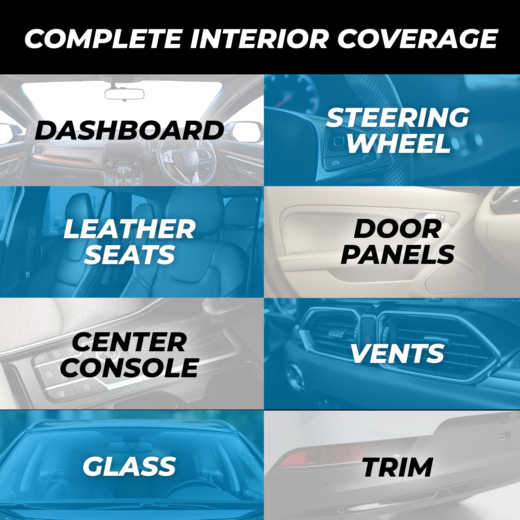 The Rag Company - Complete Leather & Interior Car Cleaning Kit - Includes Glass and Interior Cleaners, Leather Care, Microfiber Towels, Brushes and Scrubbers, Cloths, Applicators - 33 Item Set - Image 8