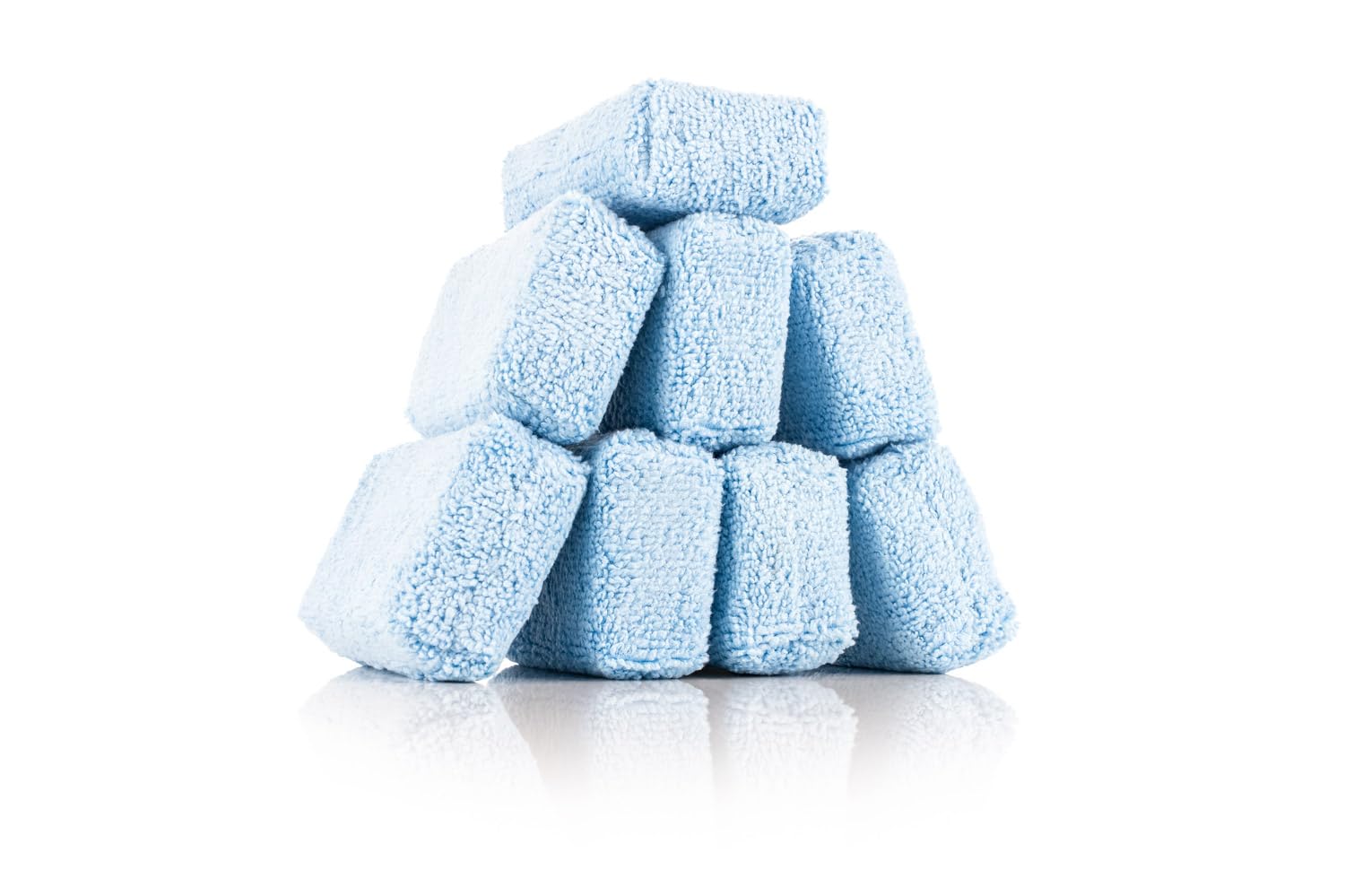The Rag Company - Terry Sponge Applicator Pads – Reusable Detailing Applicators for Interior & Exterior Car Care – Soft, Washable Pads for Soaps, Cleaners, Sealants – 8 Pack (2"x4", Blue) - Image 3