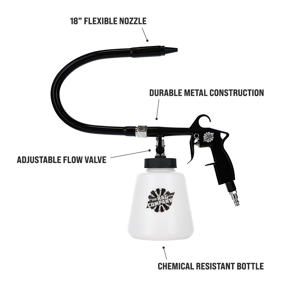 The Rag Company - The Ultra Air Engine Blaster – Exterior Detailing; Customizable Cleaning; Durable Metal Design; Obliterates Grime from Vehicle's Engine Bay - Black - Image 3