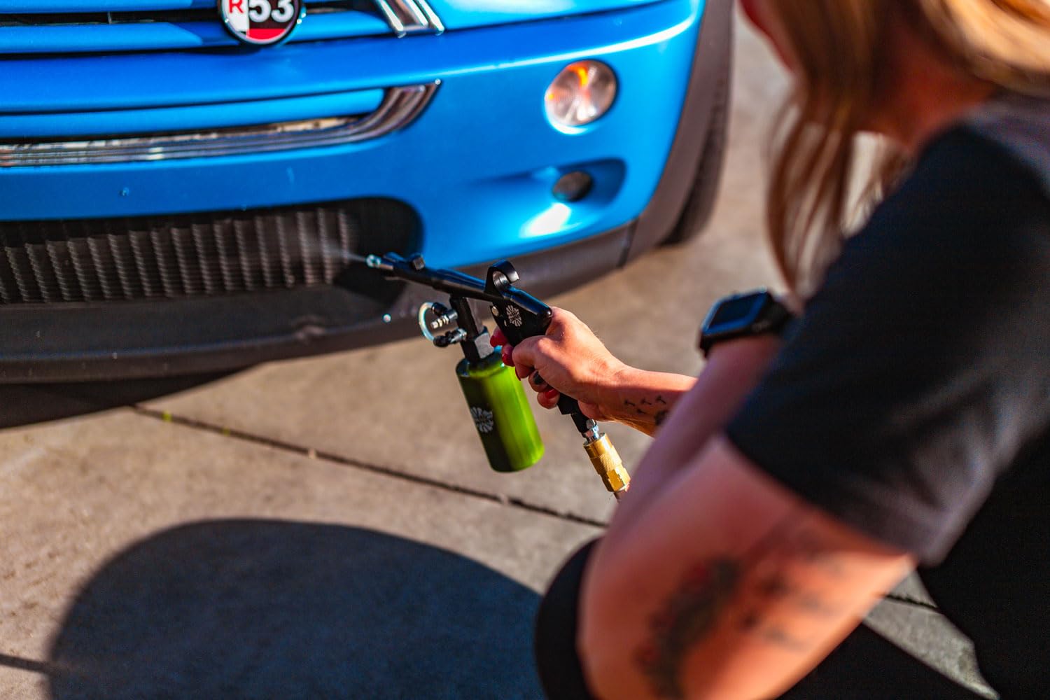 The Rag Company - Ultra Air Spray Applicator Tool – Exterior Auto Detailing; Customizable Applicator Tool; Effortless Storage; Durable Metal Design - Black - Image 6