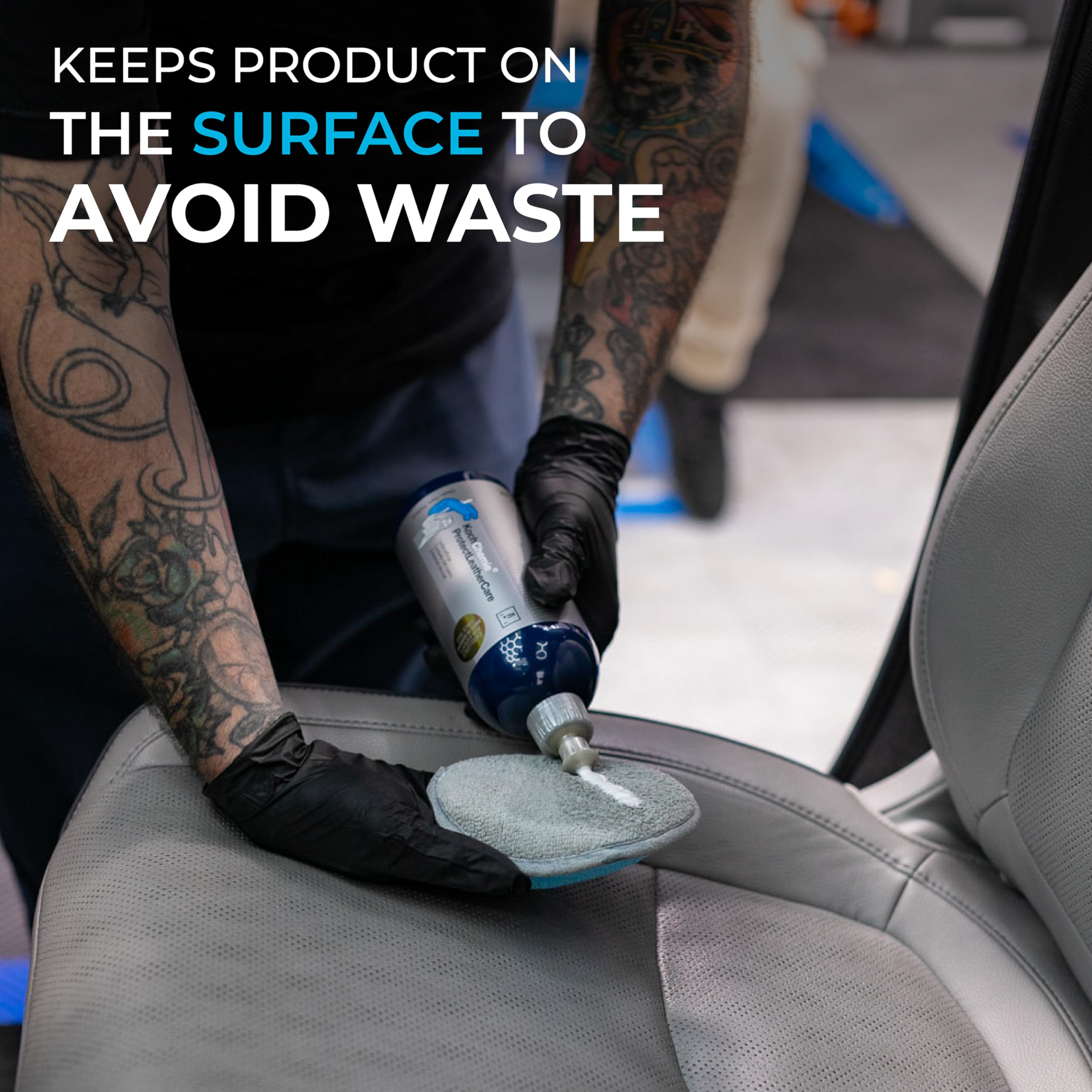 The Rag Company - Ultra No Soak Round Detailing Applicator - 70/30 Pearl Weave Microfiber for Applying Coatings, Dressings, Waxes, Sealants to Glass, Paint, Rubber, Leather, Plastic - 5 inch (5 Pack) - Image 7